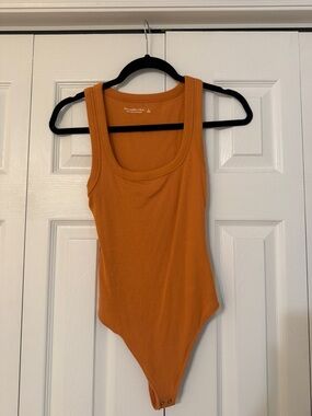 Abercrombie & Fitch Rust Orange Ribbed Tank Bodysuit